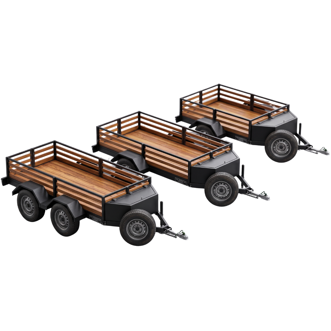 Render 3D da Carretinha Fazendinha 750kg